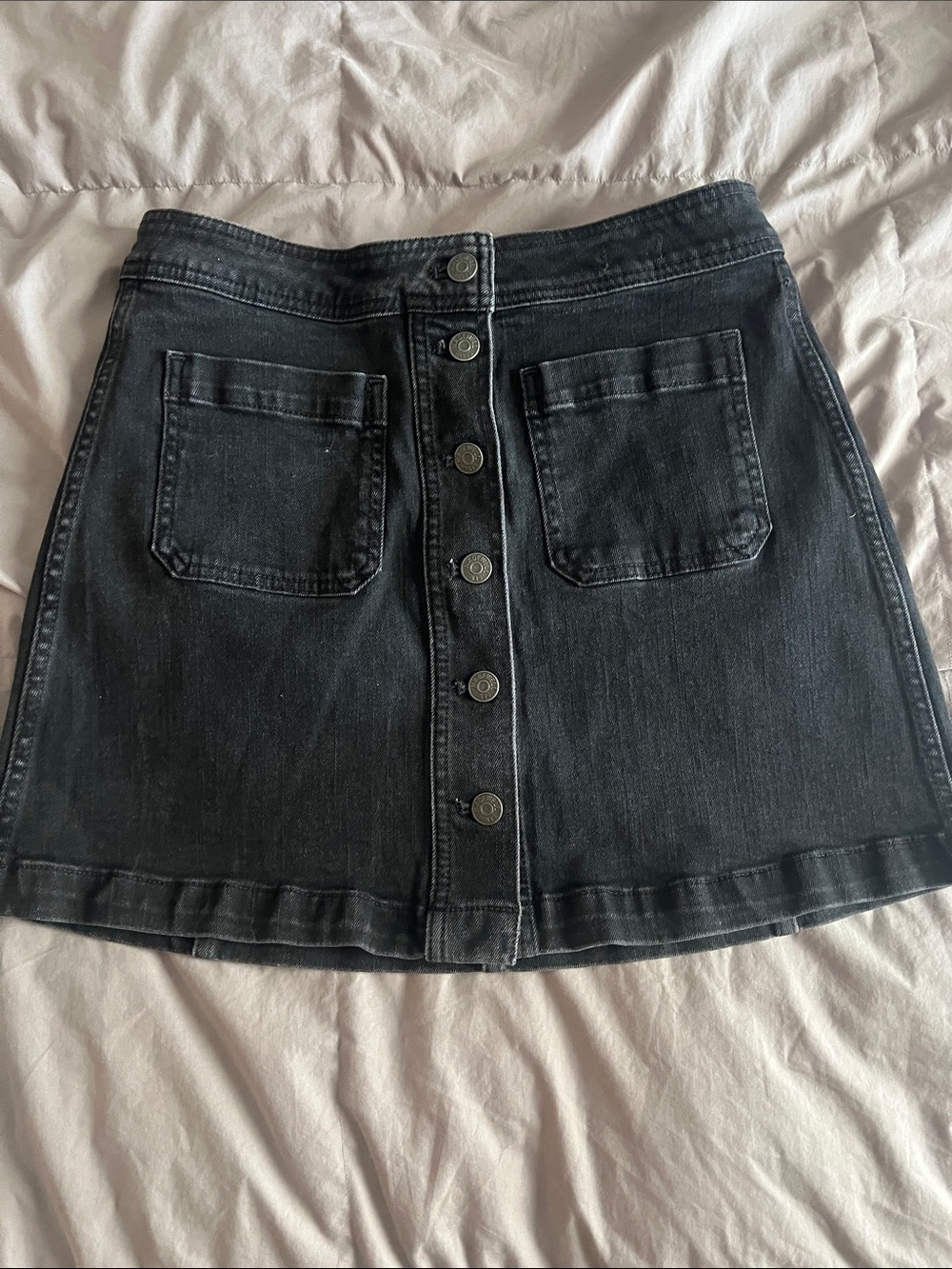 ❤️madewell denim patch pocket mini skirt, like new